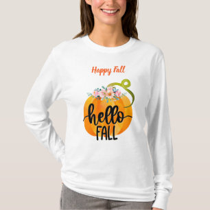 T-shirt Bonjour Automne Personnaliser Automne Texte