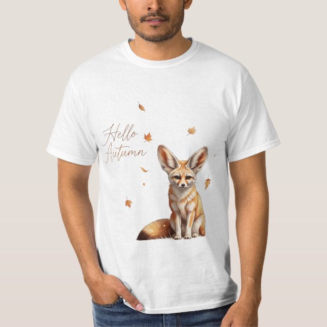 T-shirt Bonjour Autumn Fennec Fox (Devant)