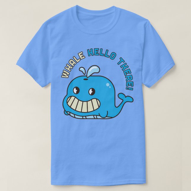 T-shirt Bonjour aux baleines là 25 (Design devant)
