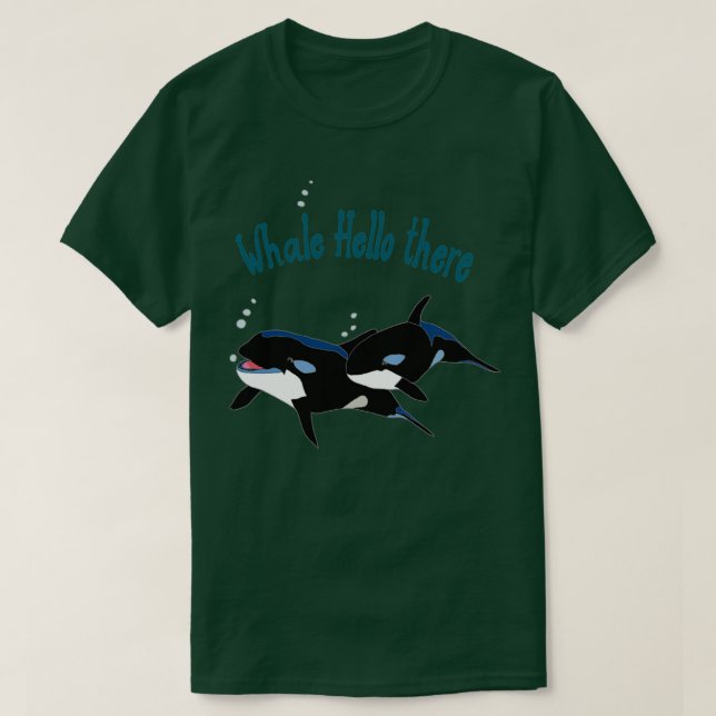 T-shirt Bonjour aux baleines là 2 1 (Design devant)