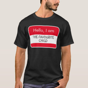 T-shirt Bonjour ... Balise de nom d'enfant favori