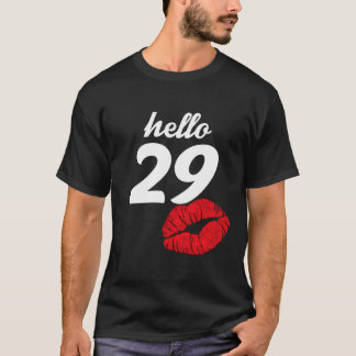 T-shirt Bonjour Cadeaux De 29 Ans Pour Les Femmes 29E Anni
