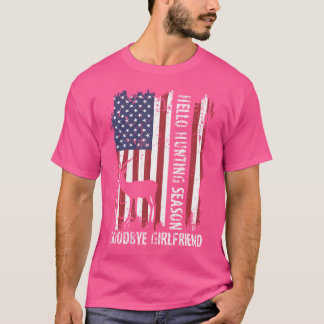 T-shirt Bonjour Chasse Saison Adieu Girlfriend Funny Chass