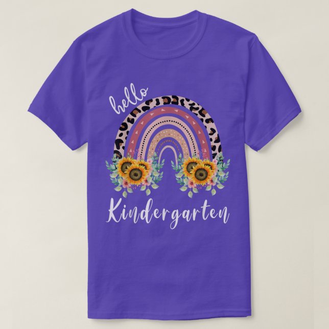 T-shirt Bonjour Chemise de jardin d'enfants, tournesol en  (Design devant)