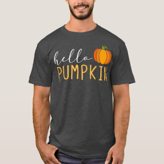 T-shirt Bonjour Citrouille mignon Citrouille Automne Autom