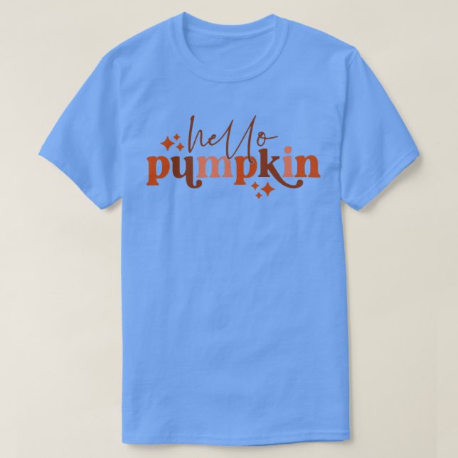 T-shirt Bonjour Citrouille Retro Automne Citrouille épice  (Design devant)