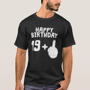 T-shirt BONJOUR D'ANNIVERSAIRE + Doigt Moyen T Cool 20e An