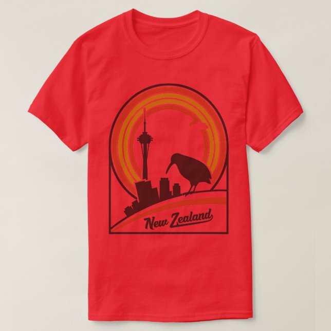 T-shirt bonjour de Nouvelle-Zélande (Design devant)