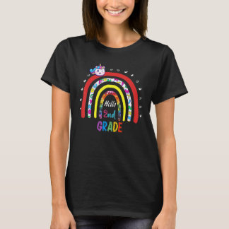 T-shirt Bonjour Deuxième Année Mon Premier Jour D'École Fi