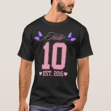 Bonjour Dix Chiffres Cute Coquette 10e anniversair