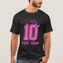Bonjour Dix Chiffres Cute Coquette 10e anniversair