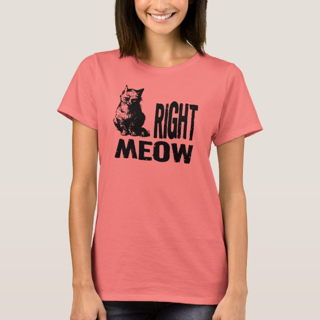 T-shirt BONJOUR ! Drôle Mal Kitty (Devant)