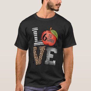 T-shirt Bonjour École Retour À L'École 6E Année Classe Heu