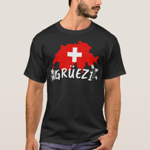 T-shirt Bonjour En Suisse Pays Drapeau Suisse