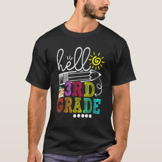 T-shirt Bonjour Enseignant de 3e année Élève Rentrée scola