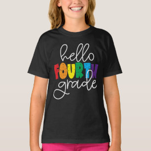 T-shirt Bonjour Enseignant de 4e année d'école 4e année
