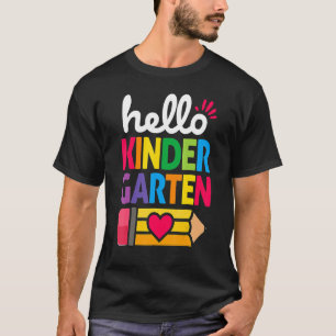 T-shirt Bonjour Enseignant Et Étudiant Crayon De maternell