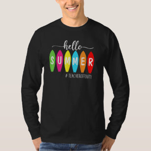 T-shirt Bonjour Enseignant Été Hors Surboard