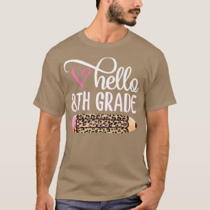 T-shirt Bonjour Équipe 8e année 8e année Retour à l'école