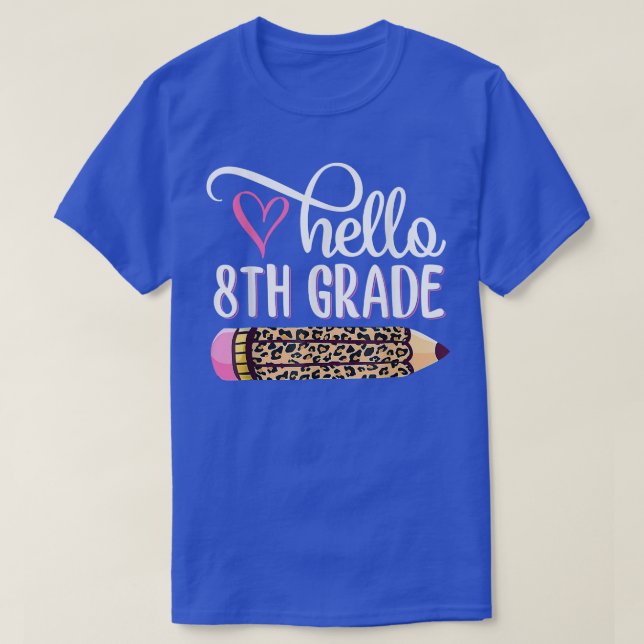 T-shirt Bonjour Équipe 8e année 8e année Retour à l'école  (Design devant)