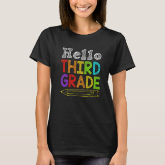 T-shirt Bonjour Équipe de 3e année 3e année Retour à l'éco