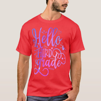 T-shirt Bonjour Équipe de 3e année 3e année Retour à l'éco