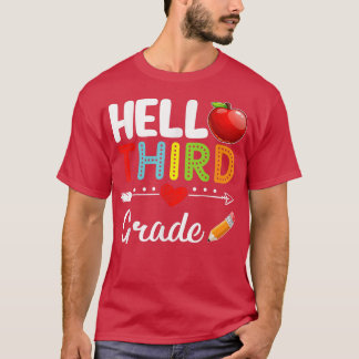 T-shirt Bonjour Équipe de 3e année 3e année Retour à l'éco