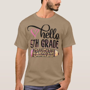 T-shirt Bonjour Équipe de 5e année 5e année Retour à l'éco