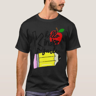 T-shirt Bonjour Équipe de Maternelle Kinder Retour à l'Éco