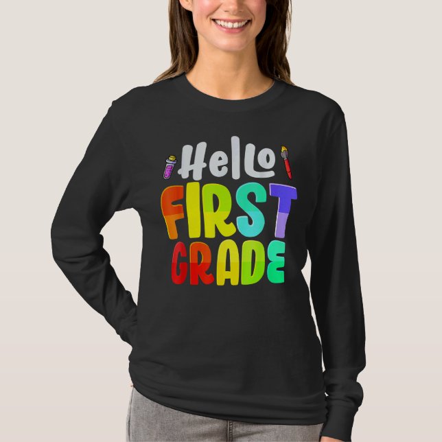 T-shirt Bonjour Équipe de première année 1ère année Enseig (Devant)