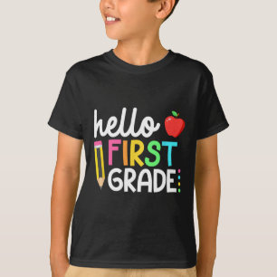 T-shirt Bonjour Équipe de première année 1ère année Retour