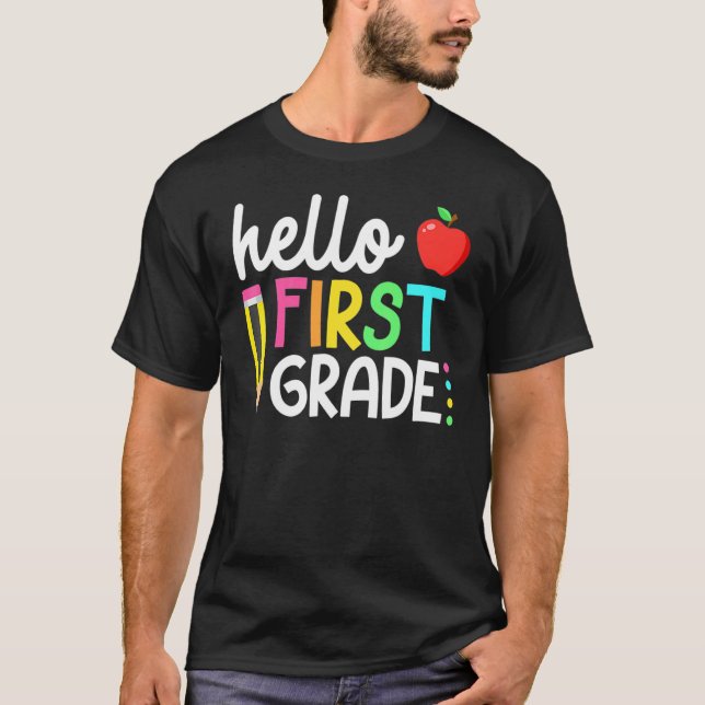 T-shirt Bonjour Équipe de première année 1ère année Retour (Devant)
