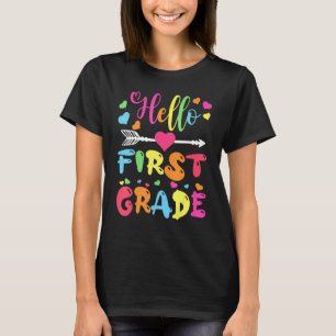 T-shirt Bonjour Équipe de première année 1ère année Retour