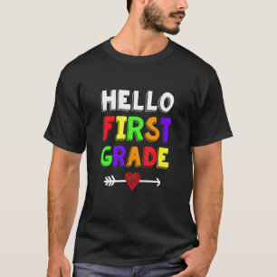T-shirt Bonjour Équipe de première année 1ère année Retour