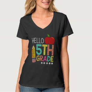 T-shirt Bonjour Équipe d'enseignants de 5e année Cinquième