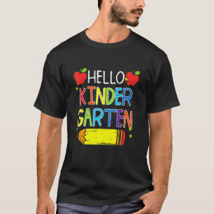 T-shirt Bonjour Équipe Maternelle Kinder Retour À L'école