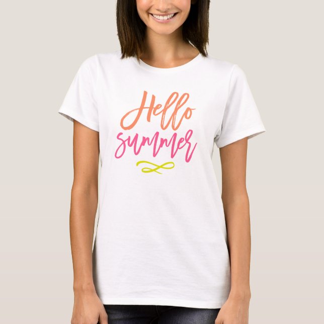 T-shirt Bonjour été (Devant)