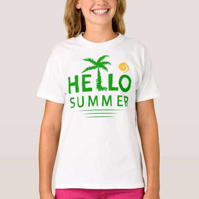T-shirt Bonjour été (Devant)