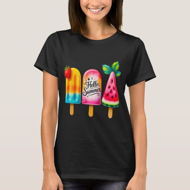 T-shirt Bonjour Été  (Devant)