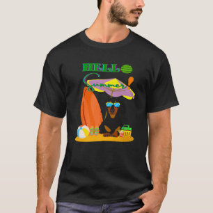 T-SHIRT BONJOUR ÉTÉ CUTE DACHSHUND CADEAUX FUNNY WIENER 