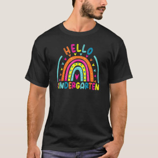 T-shirt Bonjour Garten Rainbow Retour À L'École Pour Enfan
