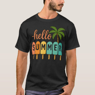T-shirt Bonjour Glace de Vacances de Plage d'Été Sucette