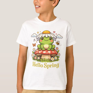 T-shirt Bonjour Grenouille de Printemps – Esthétique Champ