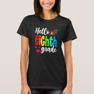 T-shirt Bonjour Huitième Année Retour À L'École Premier Jo
