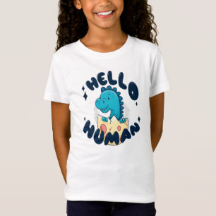 T-Shirt Bonjour humain drôle Dinosaur