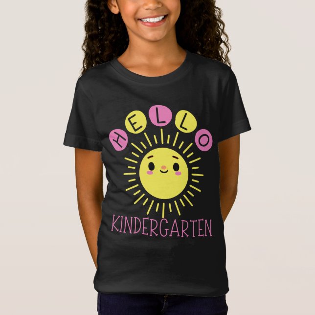 T-Shirt Bonjour jardin d'enfants Retour à l'école soleil (Devant)