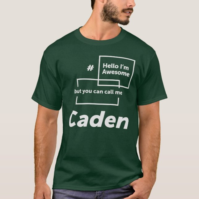 T-shirt Bonjour Je suis Awesome Caden Funny Nom Caden (Devant)