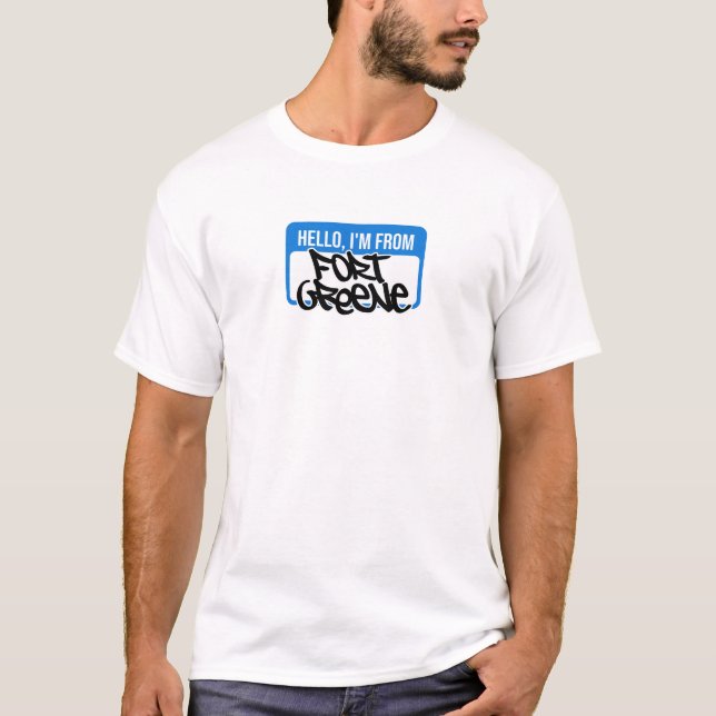 T-shirt Bonjour, je suis de - Fort Greene (Devant)