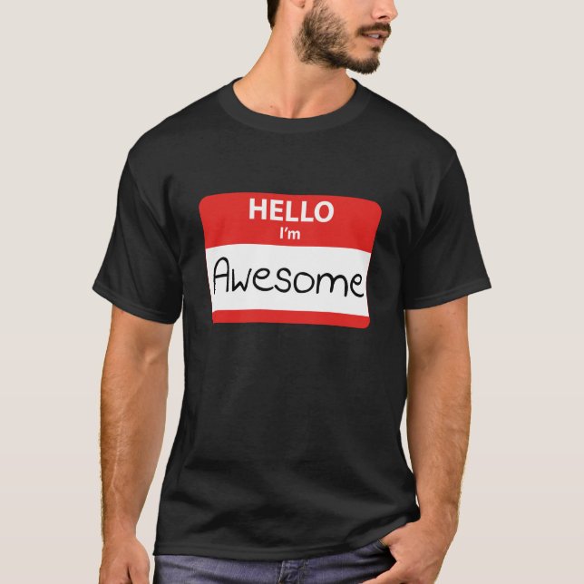 T-shirt Bonjour, je suis génial (Devant)