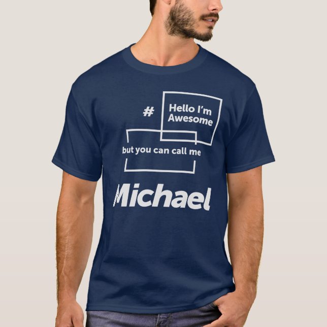 T-shirt Bonjour Je suis génial Michael Funny Nom Michael (Devant)